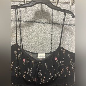 Caren Sport spaghetti strap sheer shirt